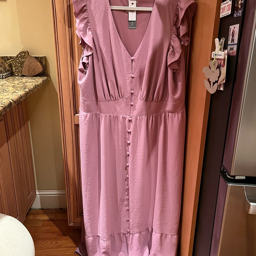 Lane Bryant Mauve Ruffle Maxi Dress